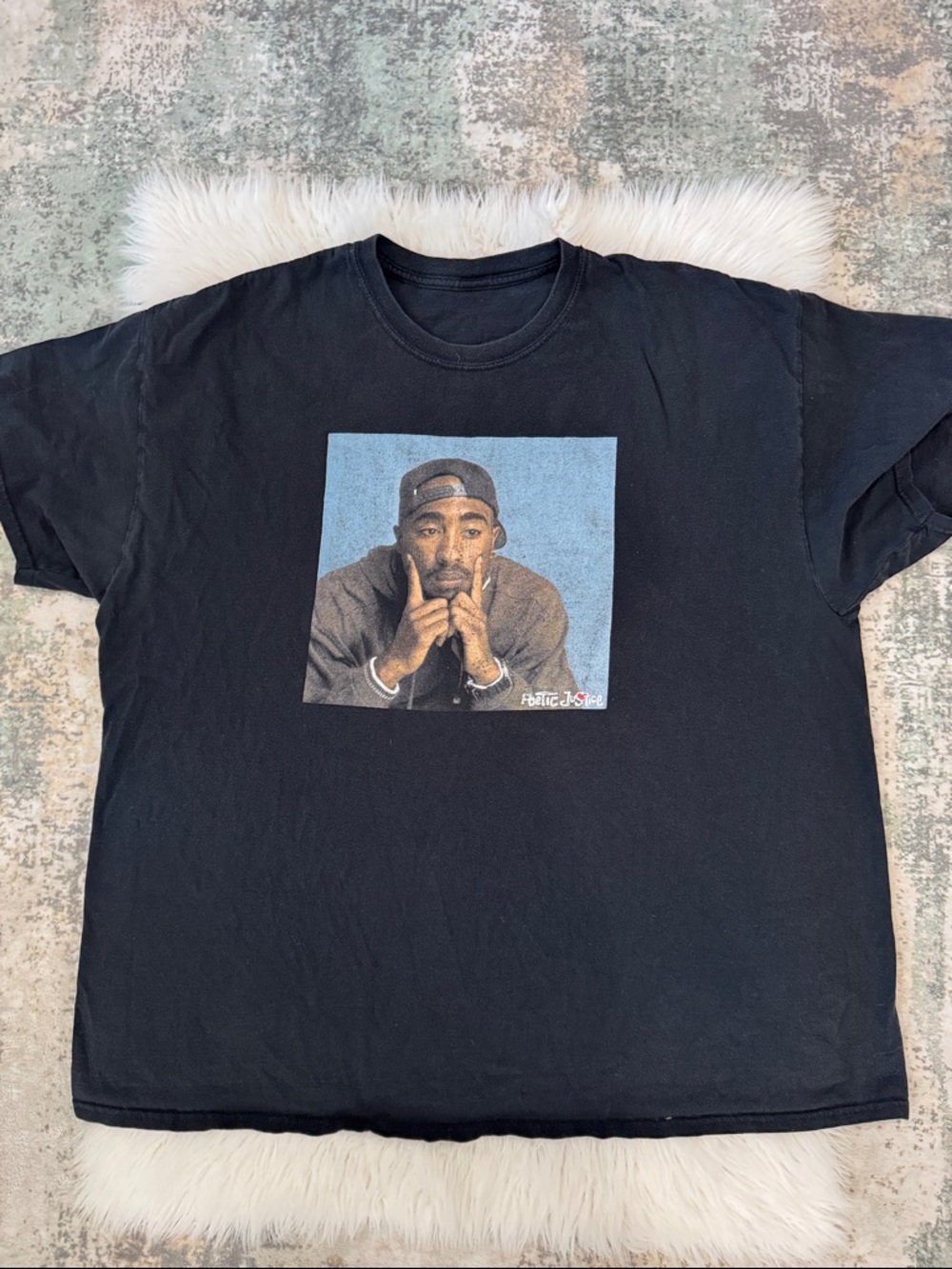 Tupac black Men’s Crewneck T-Shirt